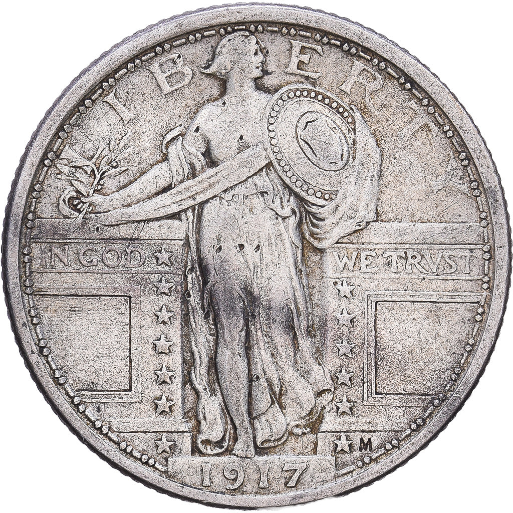 United States, Standing Liberty Quarter, 1917, Philadelphia, Silver, KM:141