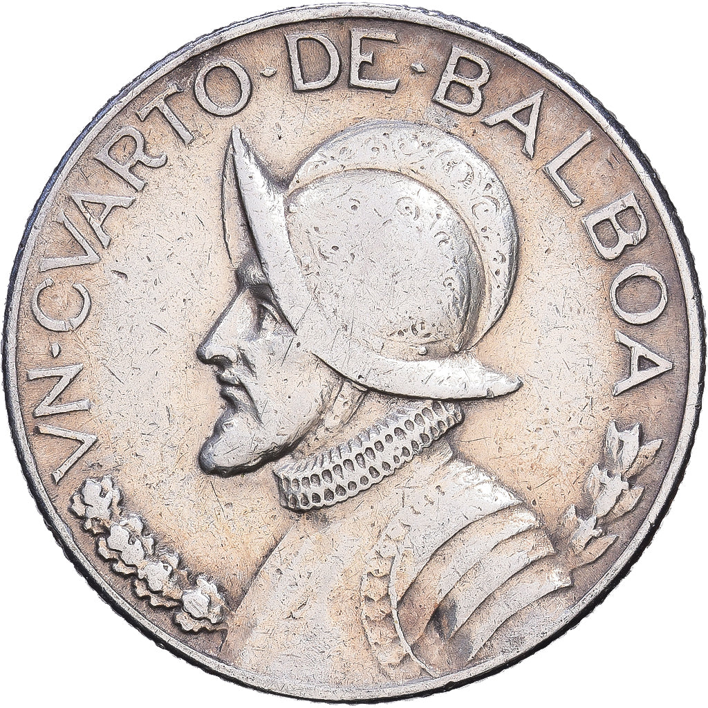 Panama, 1/4 Balboa, 1930, Silver, EF(40-45), KM:11