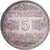 Tunisia, 5 Francs, AH 1353/1934, MDP, Srebro, AU(50-53), KM:261