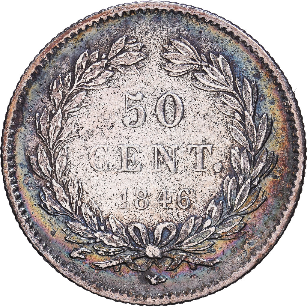 France, Louis-Philippe Ier, 50 Centimes, 1846, Paris, Argent, TB+, Gadoury:410