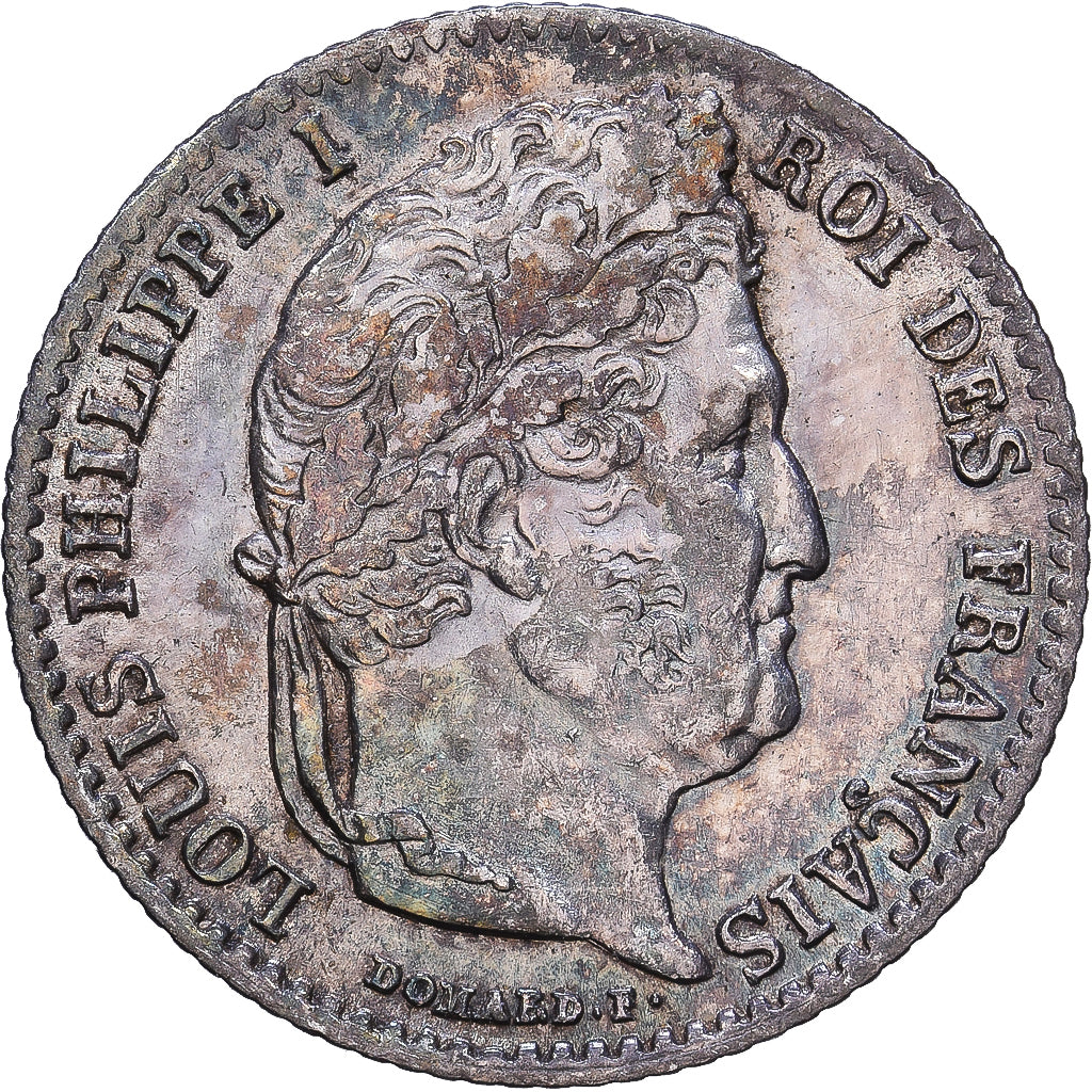 Francia, Louis Philippe I, 1/4 Franc, 1843, Rouen, Argento, BB, Gadoury:355
