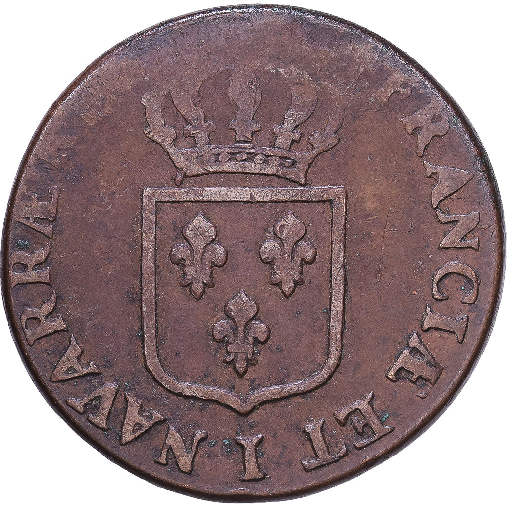 Francia, Louis XVI, Sol, Limoges, Rame, MB+, Gadoury:350
