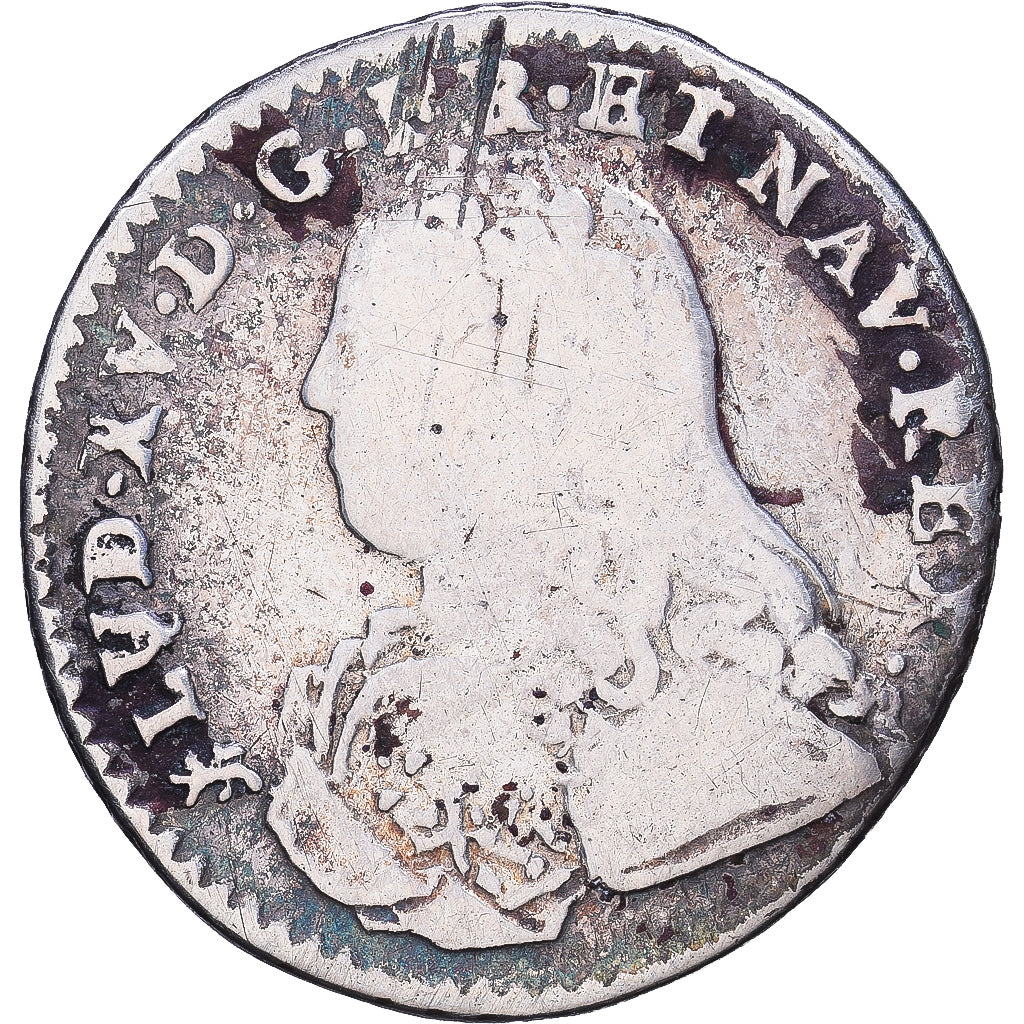 France, Louis XV, 1/10 Écu aux branches d'olivier, 1727, Nantes, Silver