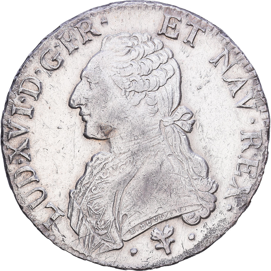 France, Louis XVI, Écu aux branches d'olivier, 1788, Bayonne, Argent, TTB
