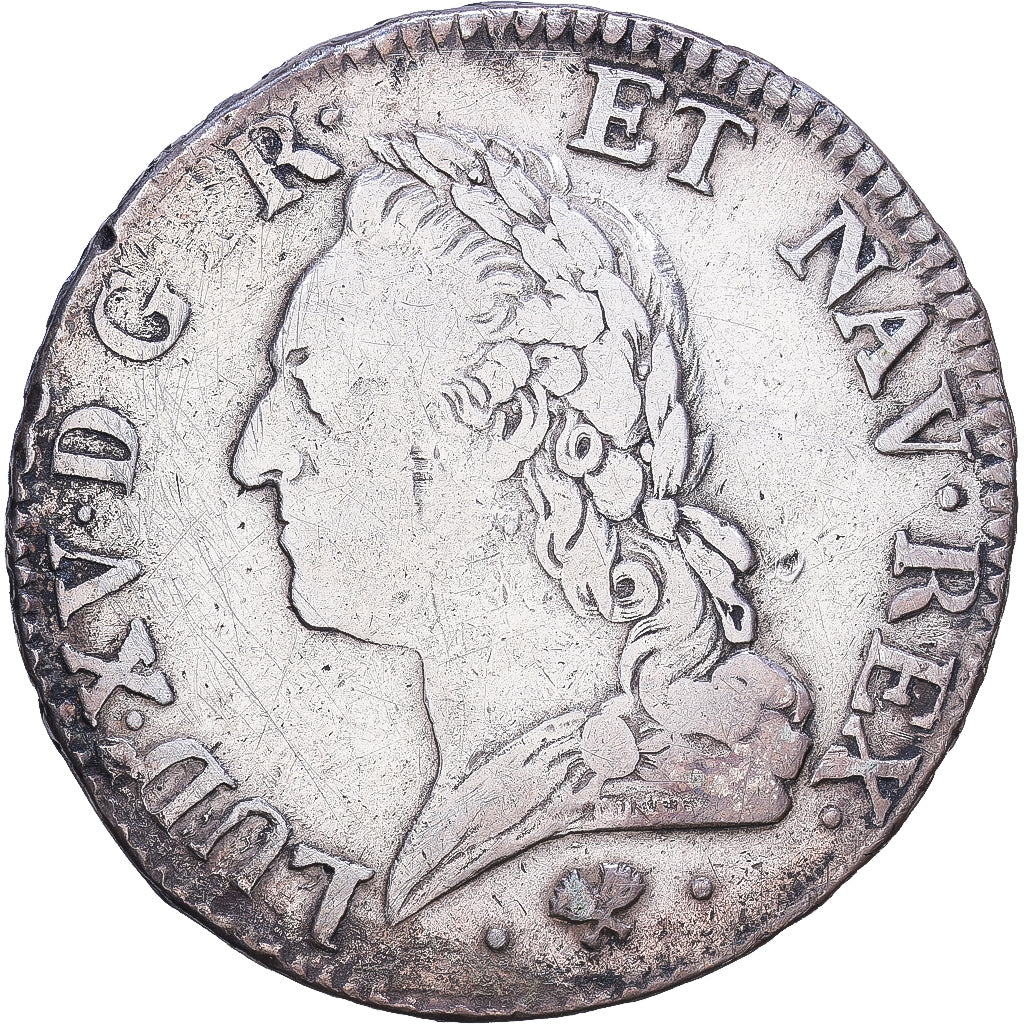 France, Louis XV, Écu à la vieille tête, 1772, Bayonne, Silver, VF(30-35)