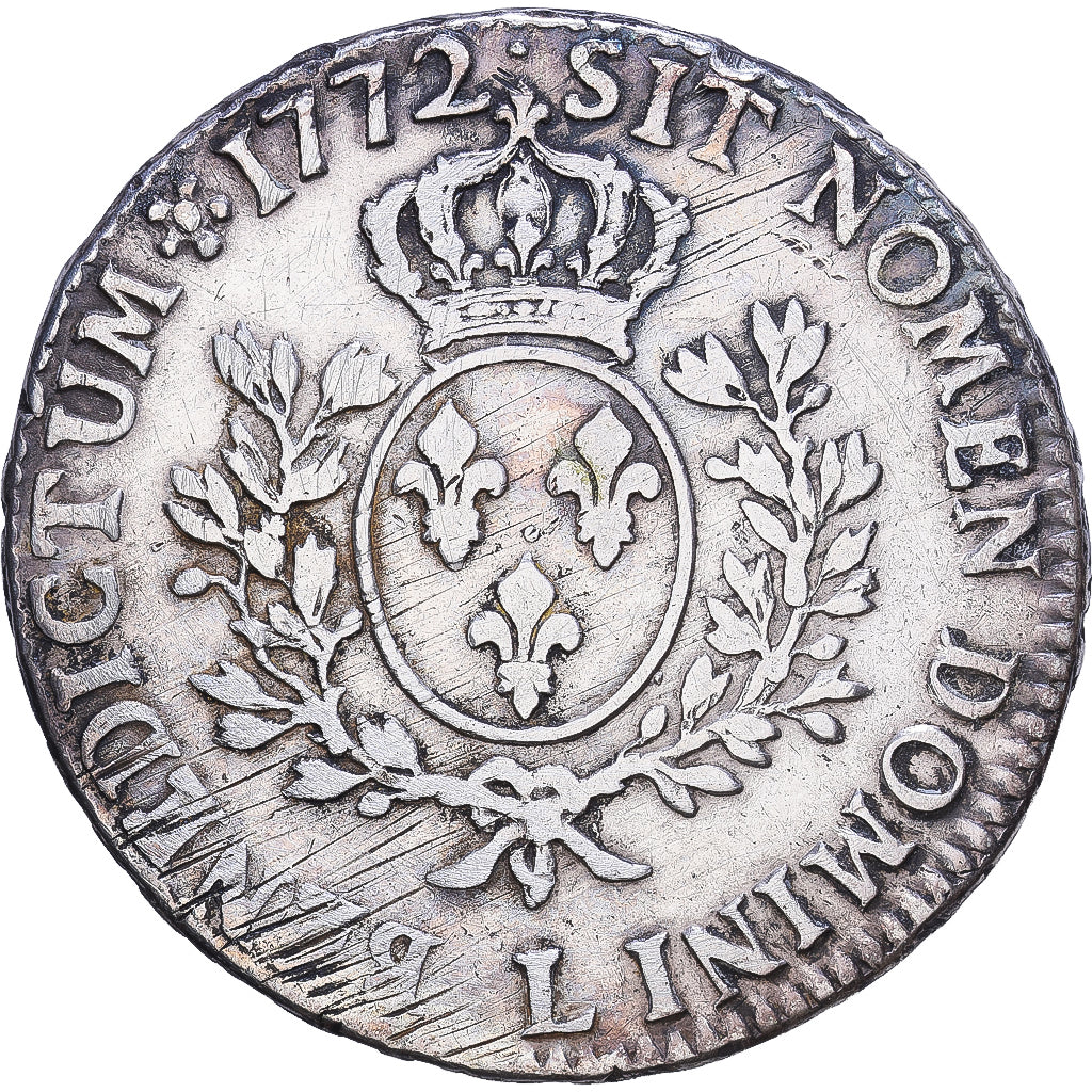 France, Louis XV, Écu à la vieille tête, 1772, Bayonne, Silver, VF(30-35)