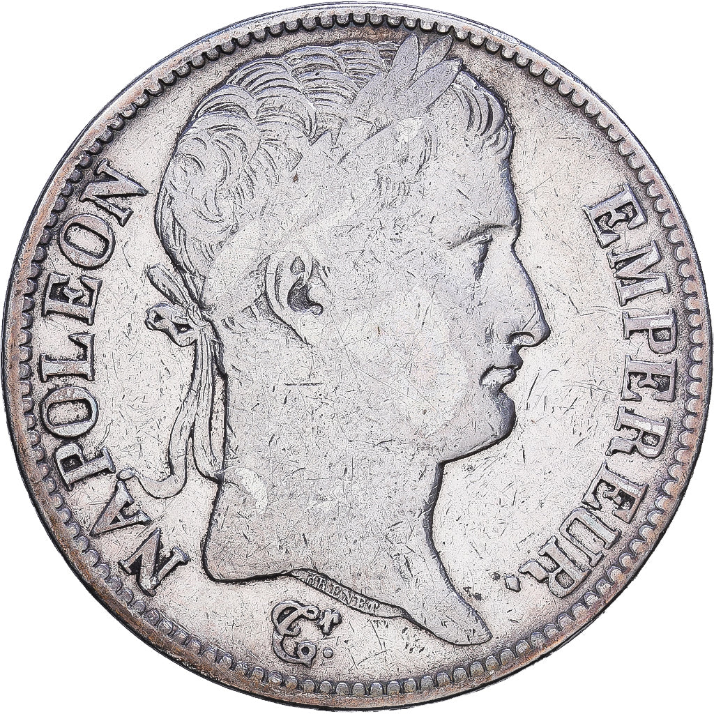 França, Napoleon I, 5 Francs, 1811, Paris, Prata, VF(30-35), Gadoury:584