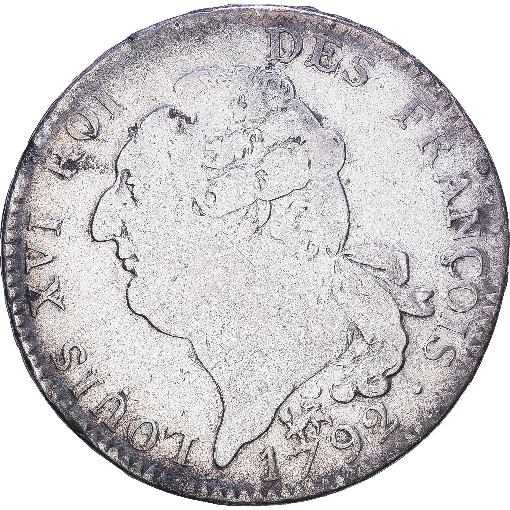 Frankrijk, Louis XVI, Écu de 6 livres françois, 1792 / AN 4, Paris, Zilver