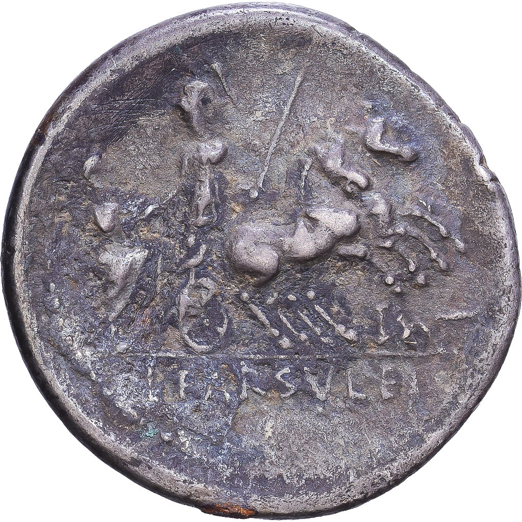 Roman Republic, Farsuleia, Denarius, 75 BC, Rome, Zilver, FR+, Crawford:392/1b