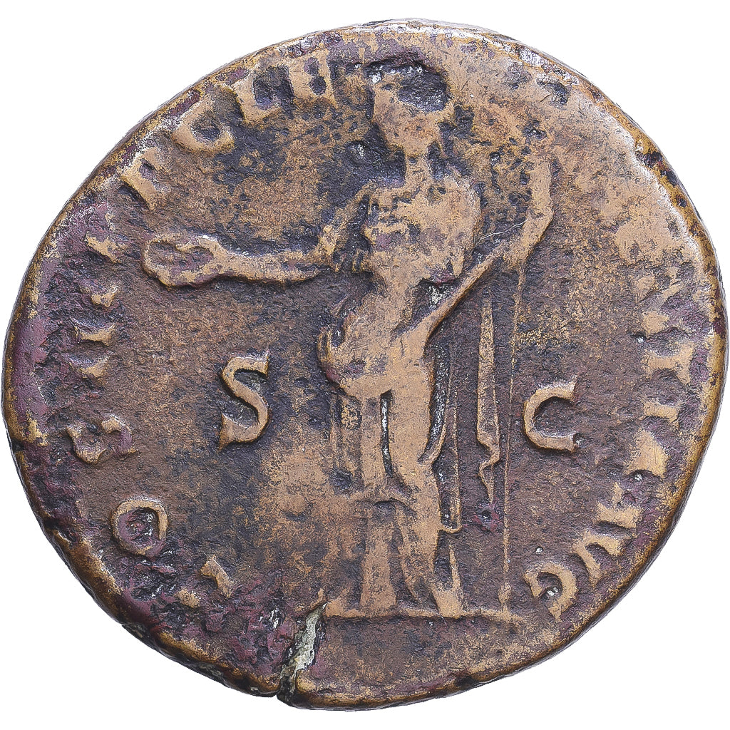 Roman Empire, Hadrius, As, 129-130, Rome, Bronzen, EF40, RIC:II.3-1263