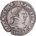 Francia, Henri III, 1/4 Franc au col plat, 1590, Toulouse, Plata, BC+