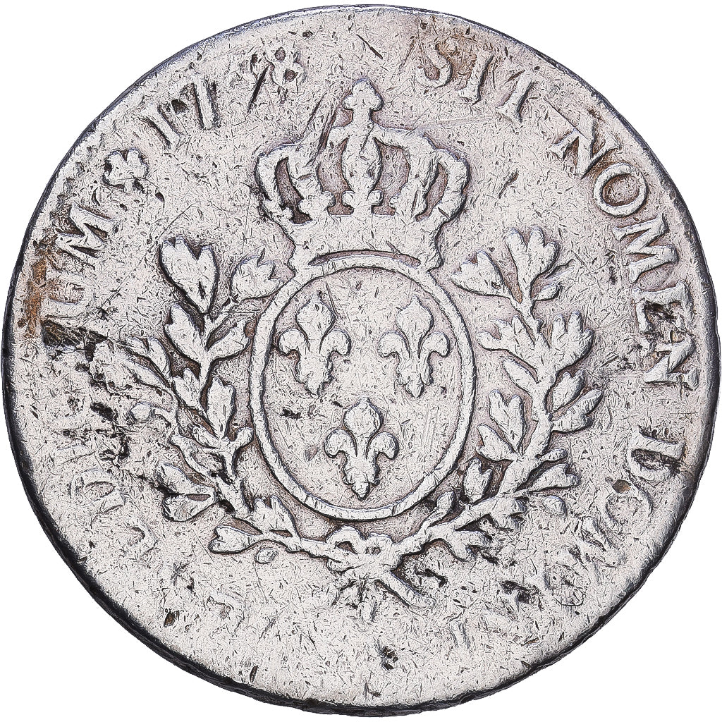 Francia, Louis XV, Écu au bandeau, 1758, Paris, Plata, BC+, Gadoury:322