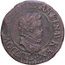 France, Louis XIII, Double Tournois, Buste enfantin au col fraisé, 1611, Lyon