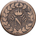 Frankreich, Napoleon I, 1 Décime, 1814, Strasbourg, Bronze, S, Gadoury:195a