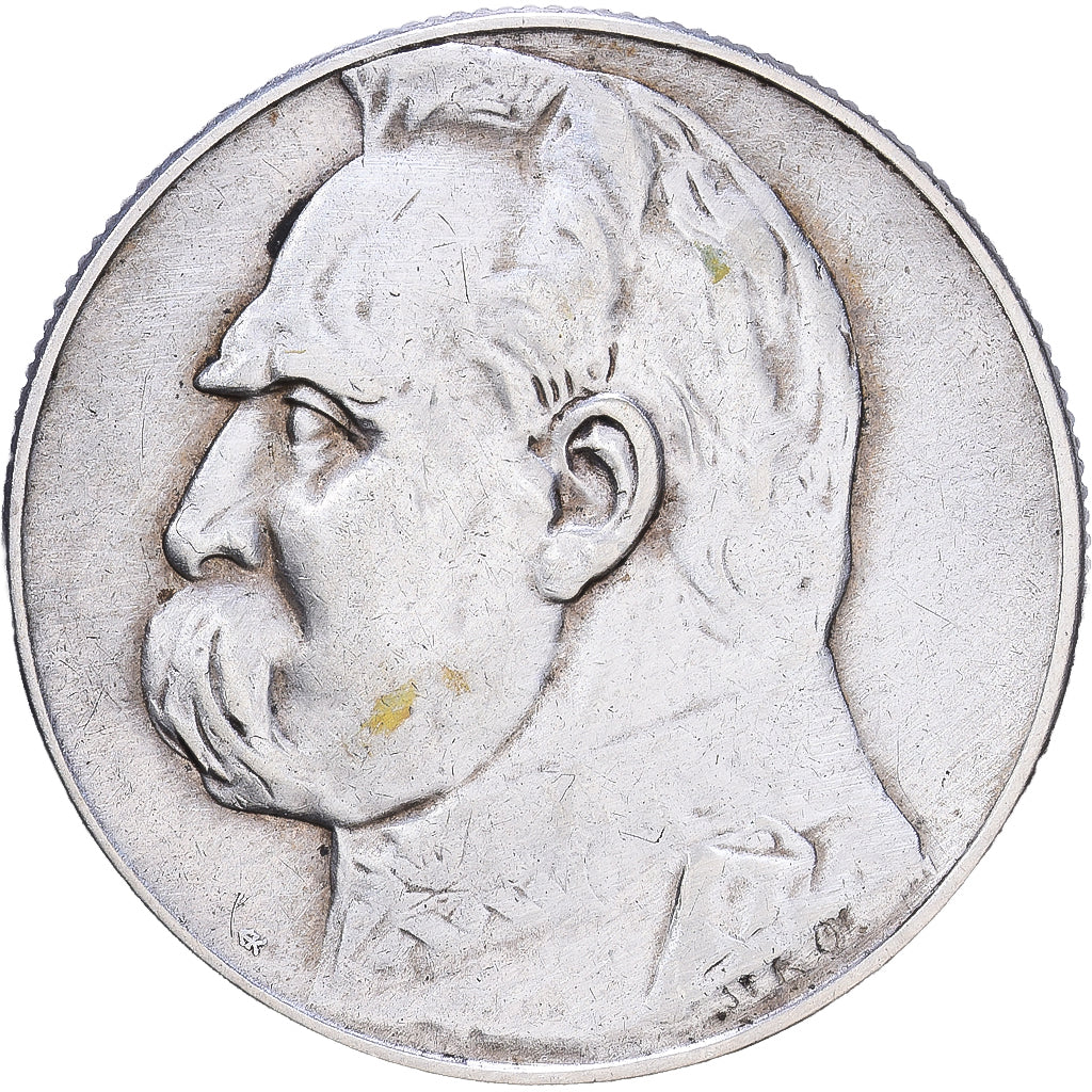 Polonia, 5 Zlotych, Josef Pilsudski, 1936, Warsaw, Argento, BB
