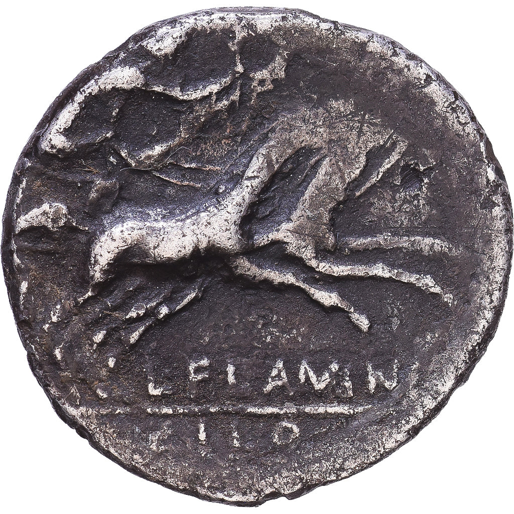 Roman Republic, Flaminia, Denarius, 109-108 BC, Rome, Silber, SS, Crawford:302/1