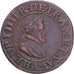 Frankrijk, Henri IV, Double Tournois, 1607, Paris, Koper, ZF, Gadoury:538