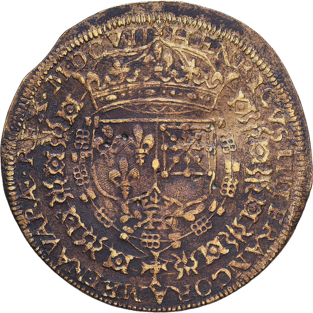 Frankrijk, Token, Henri IV, Nuremberg, 1607, Tin, ZF, Feuardent:11906