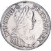 France, Louis XIV, 1/2 Écu à la mèche longue, 1652, Paris, Silver, EF(40-45)