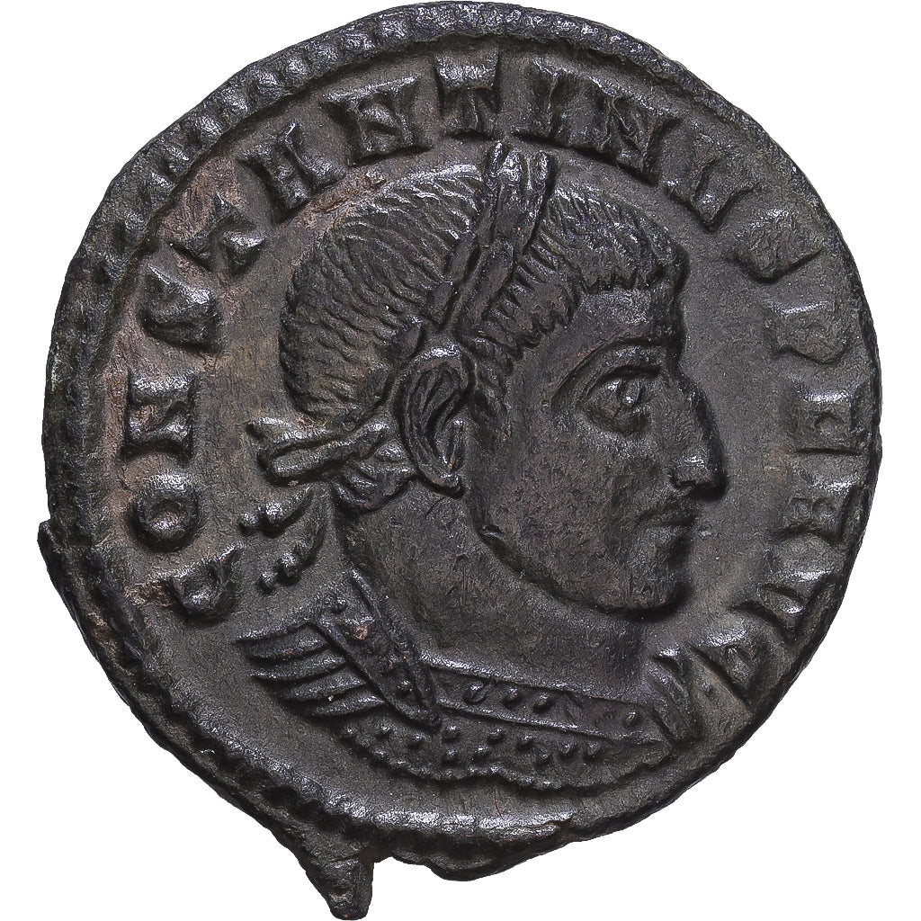 Roman Empire, Constantine I, Follis, 312-313, Ticinum, Bronze, SS+, RIC:128