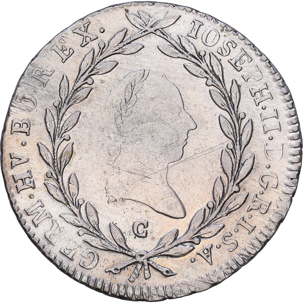 Autriche, Joseph II, 20 Kreuzer, 1783, Prague, Argent, TTB, KM:2069
