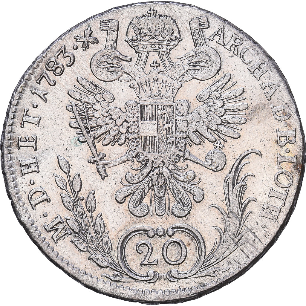 Autriche, Joseph II, 20 Kreuzer, 1783, Prague, Argent, TTB, KM:2069