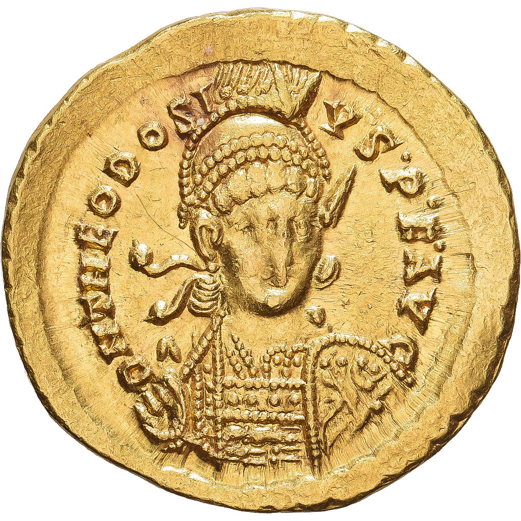 Empire romain, Théodose II, Solidus, 441-450, Constantinople, Or, TTB+