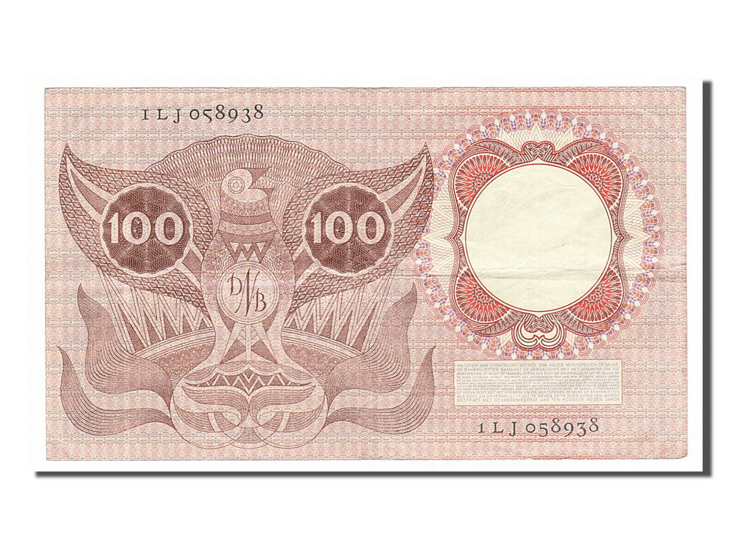 Banknote, Netherlands, 100 Gulden, 1953, 1953-02-02, EF(40-45)