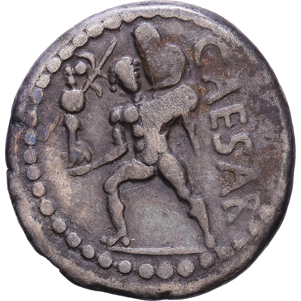 Roman Republic, Julius Caesar, Denarius, 47-46 BC, Military mint, Silber, S+