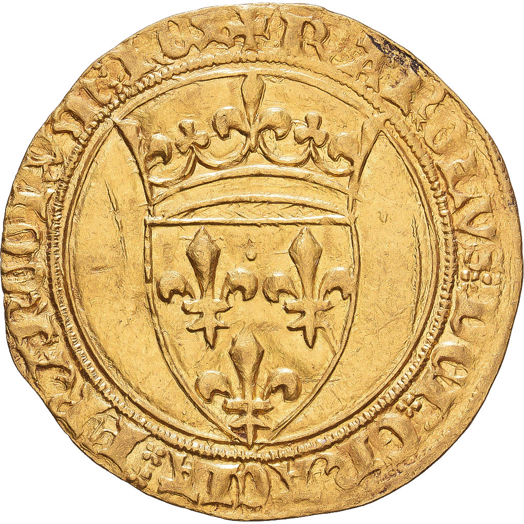 Francia, Charles VI, Écu d'or à la couronne, 1385, Paris ?, Pedigree, Oro