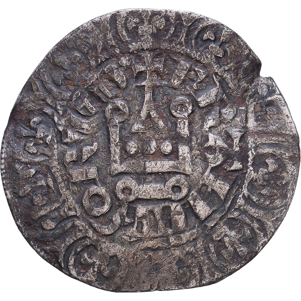 France, Charles IV, Maille Blanche, Silver, VF(30-35), Duplessy:243A