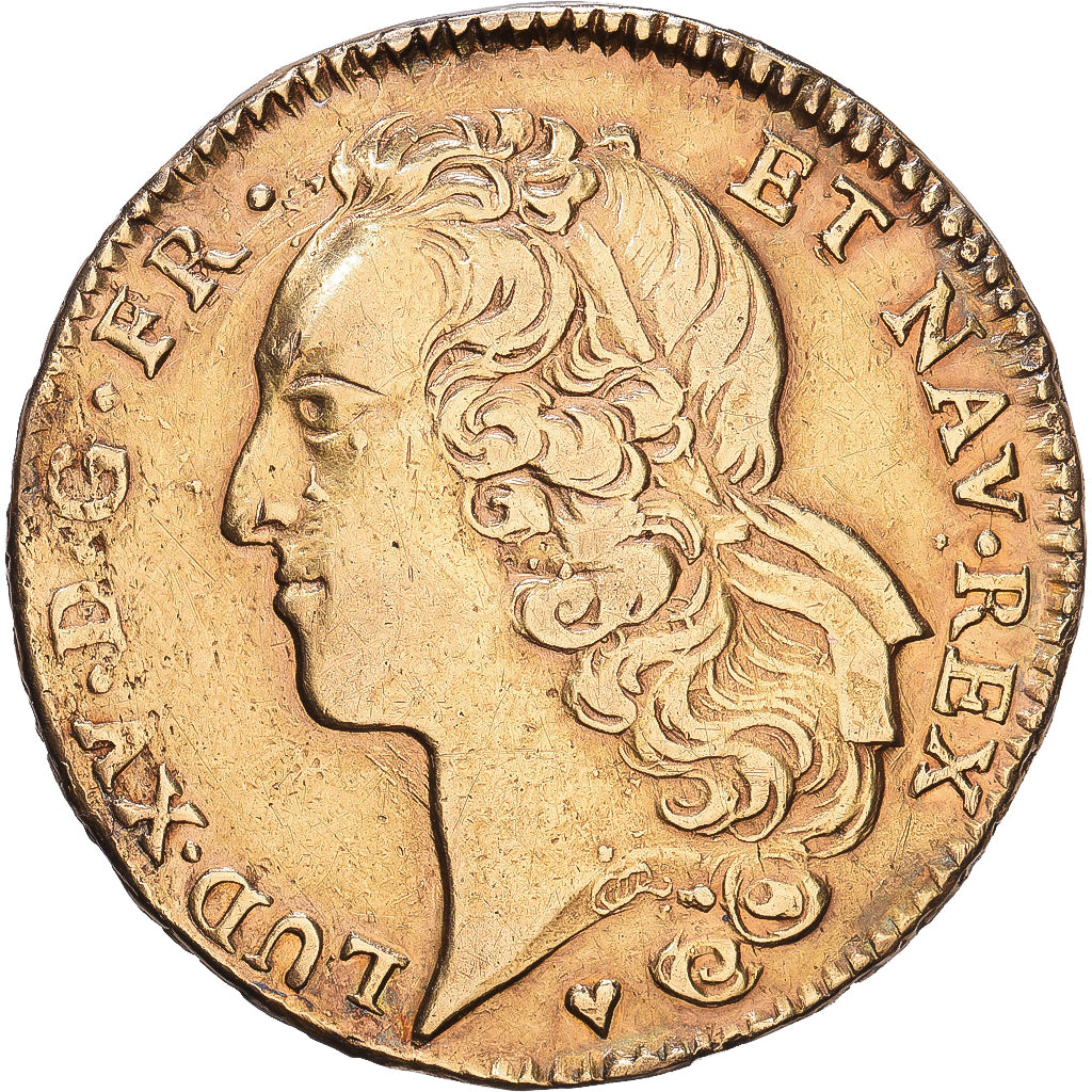 France, Louis XV, Double Louis d'or au bandeau, 1746, Strasbourg, Gold