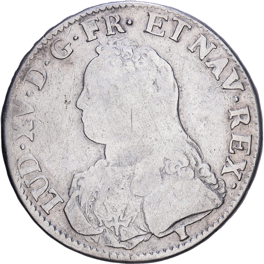 Francia, Louis XV, Ecu aux branches d'olivier, 1729, Rennes, Argento, MB