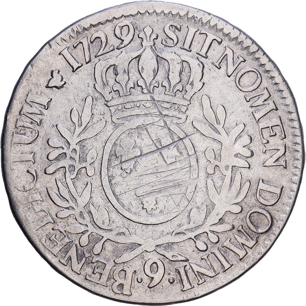 Francia, Louis XV, Ecu aux branches d'olivier, 1729, Rennes, Argento, MB