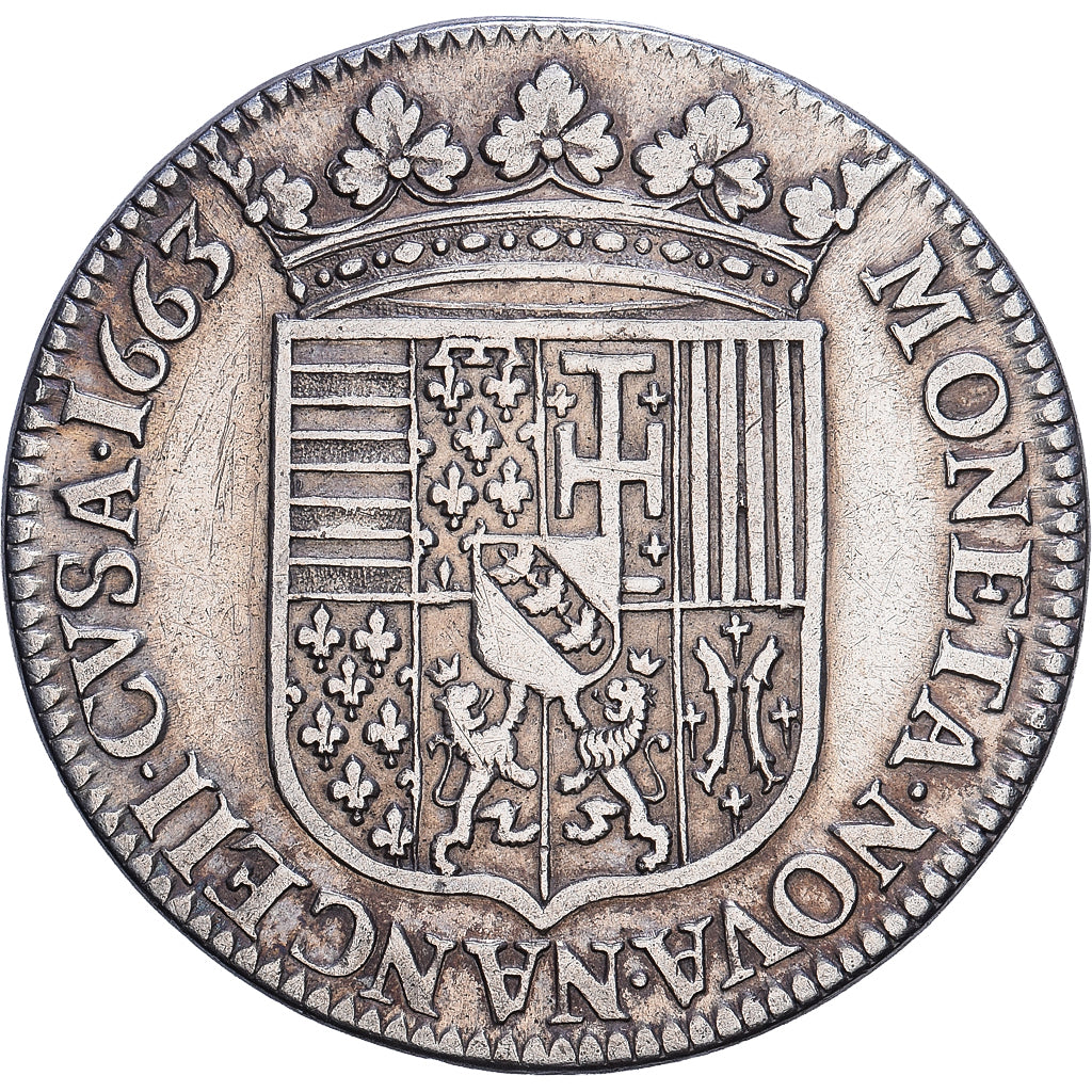 Duchy of Lorraine, Charles IV, Teston, 1663, Nancy, Zilver, FR+, Boudeau:1566