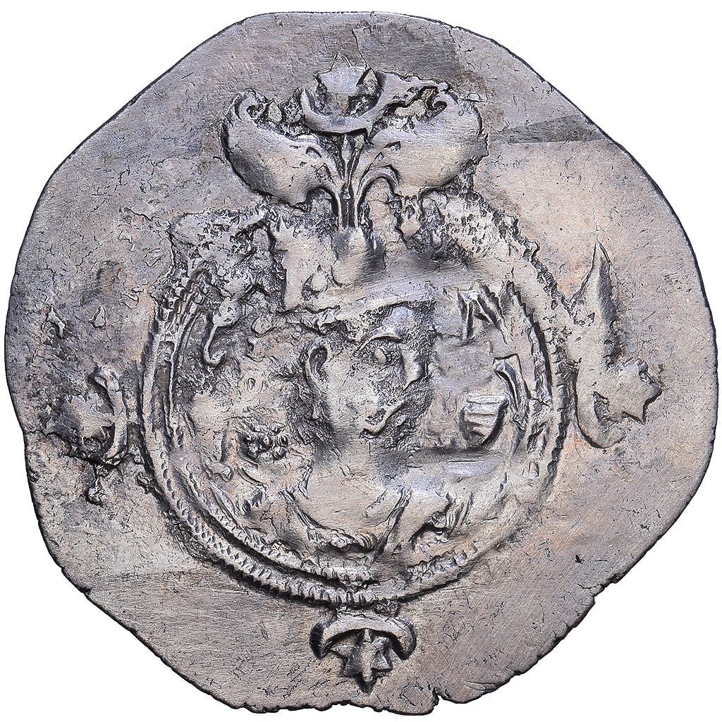 Sasanian Kings, Khusrau II, Drachm, 590-628, Silber, SGE+