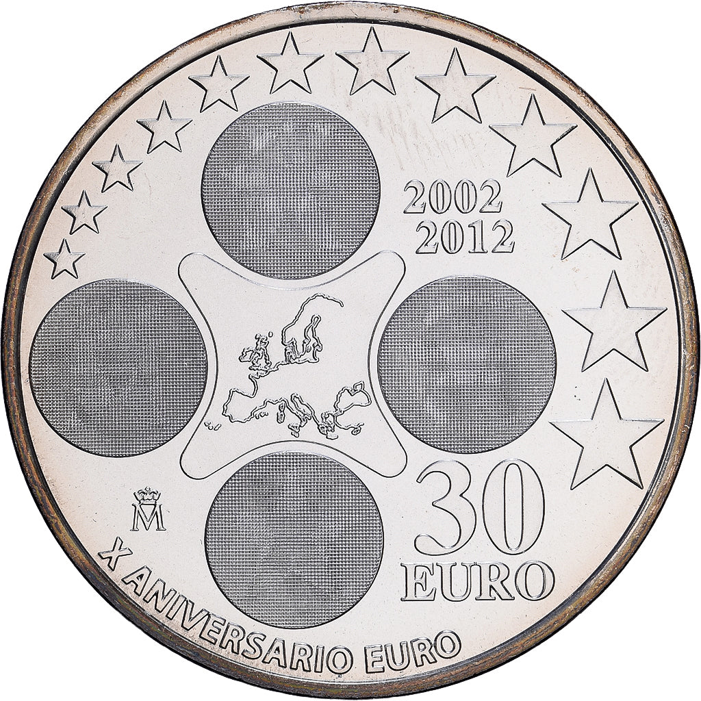 Spanje, Juan Carlos i & Sofia, 30 Euro, Introduction de l'euro, 2012, Madrid