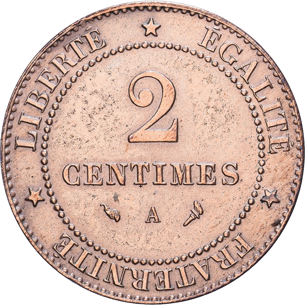 Frankreich, 2 Centimes, Cérès, 1897, Paris, Bronze, SS, Gadoury:105