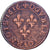 France, Louis XIII, Double Tournois, 1616, Paris, Copper, VF(30-35), Gadoury:7