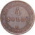 Papal States, Pius IX, 4 Soldi, 20 Centesimi, 1868, Rome, Miedź, AU(50-53)