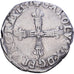 Francja, Charles X, 1/4 Ecu croix de face, 1591, Nantes, Srebro, VF(20-25)