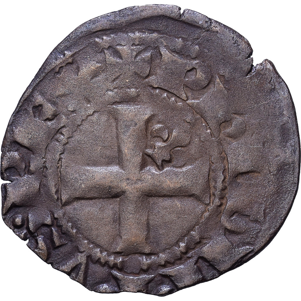 France, Philippe IV le Bel, Double Tournois, 1295-1303, Silver, VF(30-35)