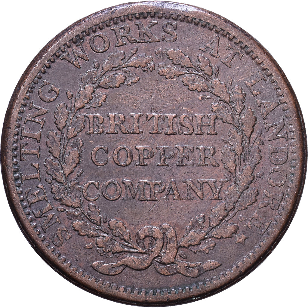 United Kingdom, 1 Penny, British Copper Company, 1813, Walthamstow, Copper