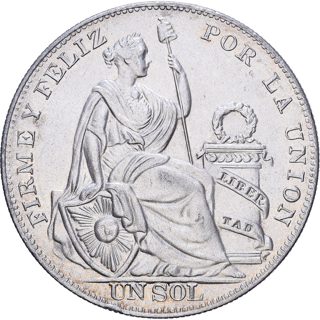 Pérou, 1 Sol, 1934, Lima, Argent, TTB+, KM:218.2