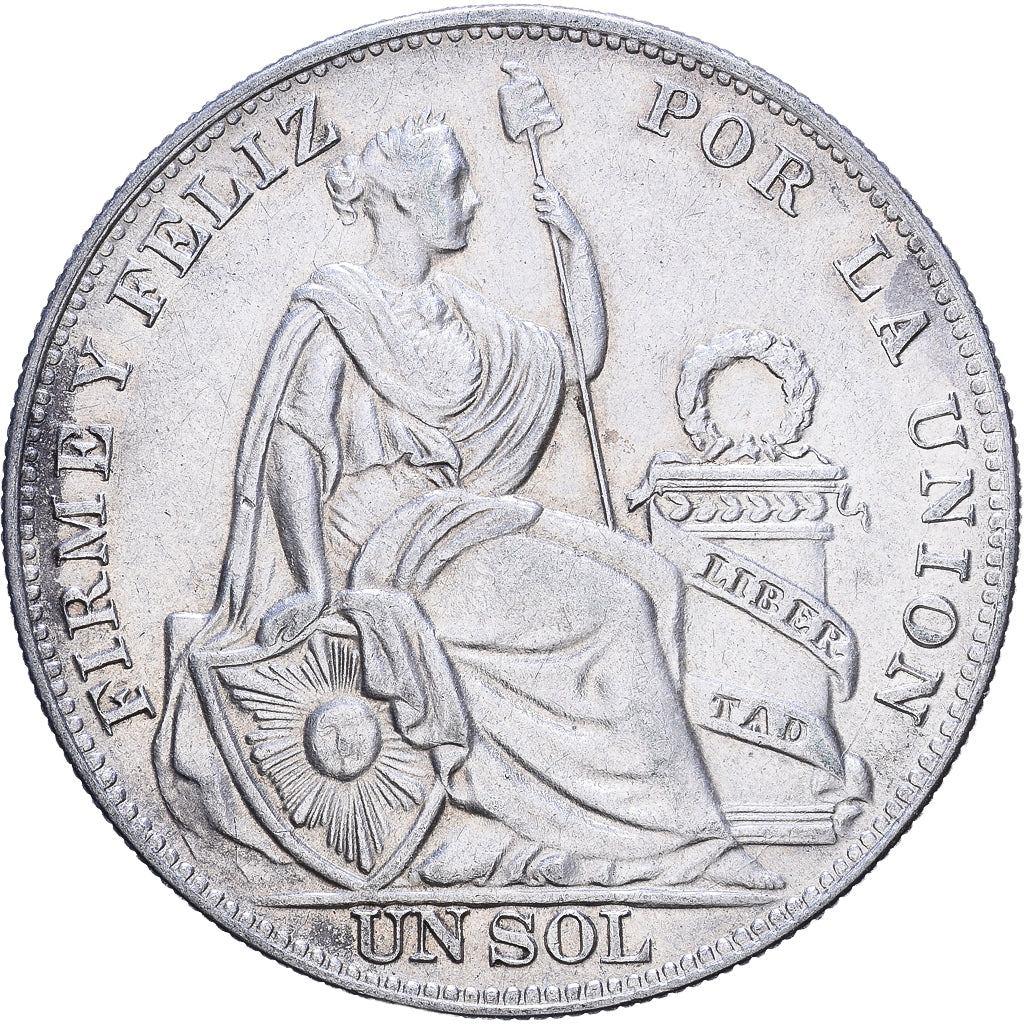 Peru, 1 Sol, 1935, Lima, Silver, AU(50-53), KM:218.2