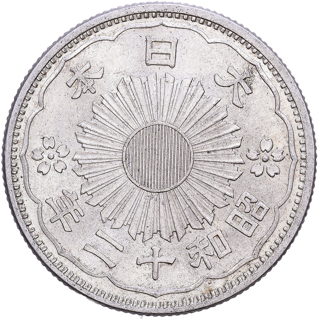 Japan, Showa, 50 Sen, Year 12 (1937), Japan mint, Zilver, PR