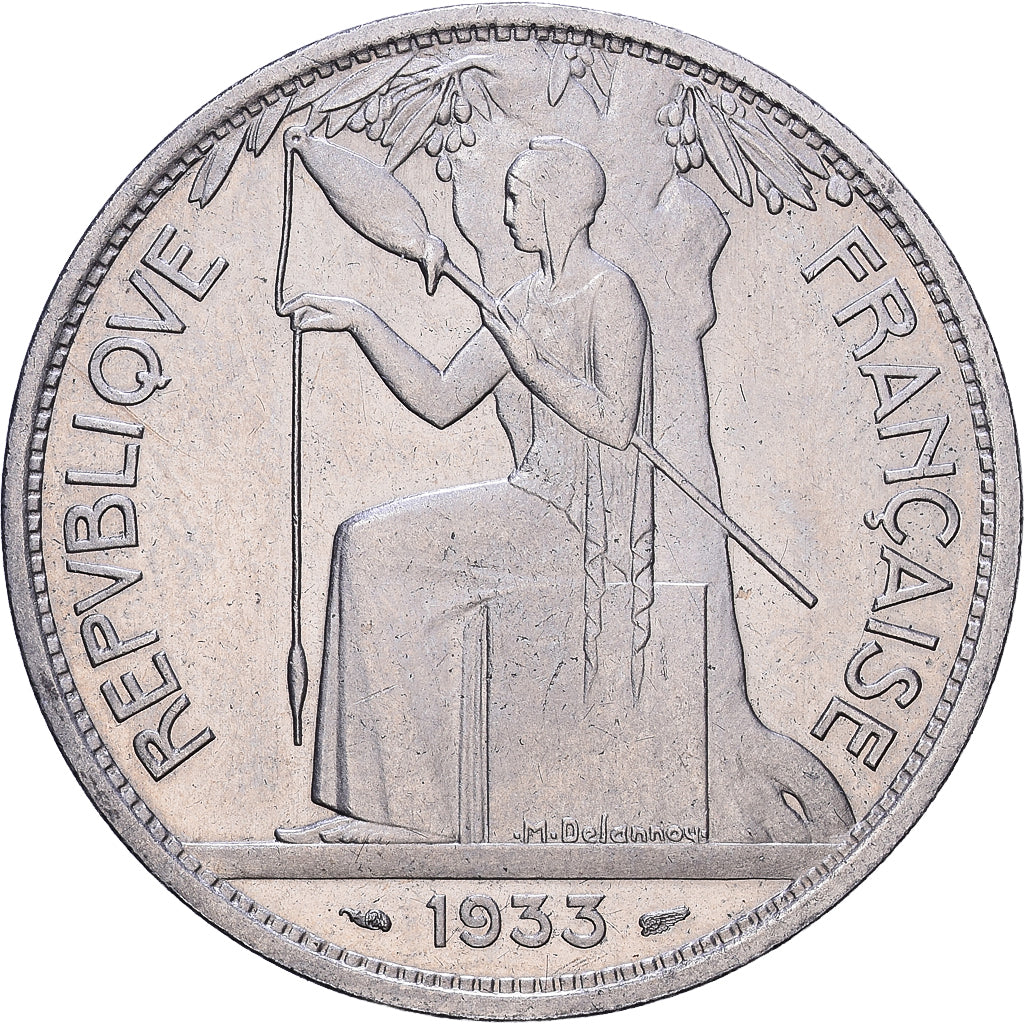 Francja, 5 Francs, Concours de Delannoy, 1933, MDP, PRÓBA, Nikiel, MS(60-62)