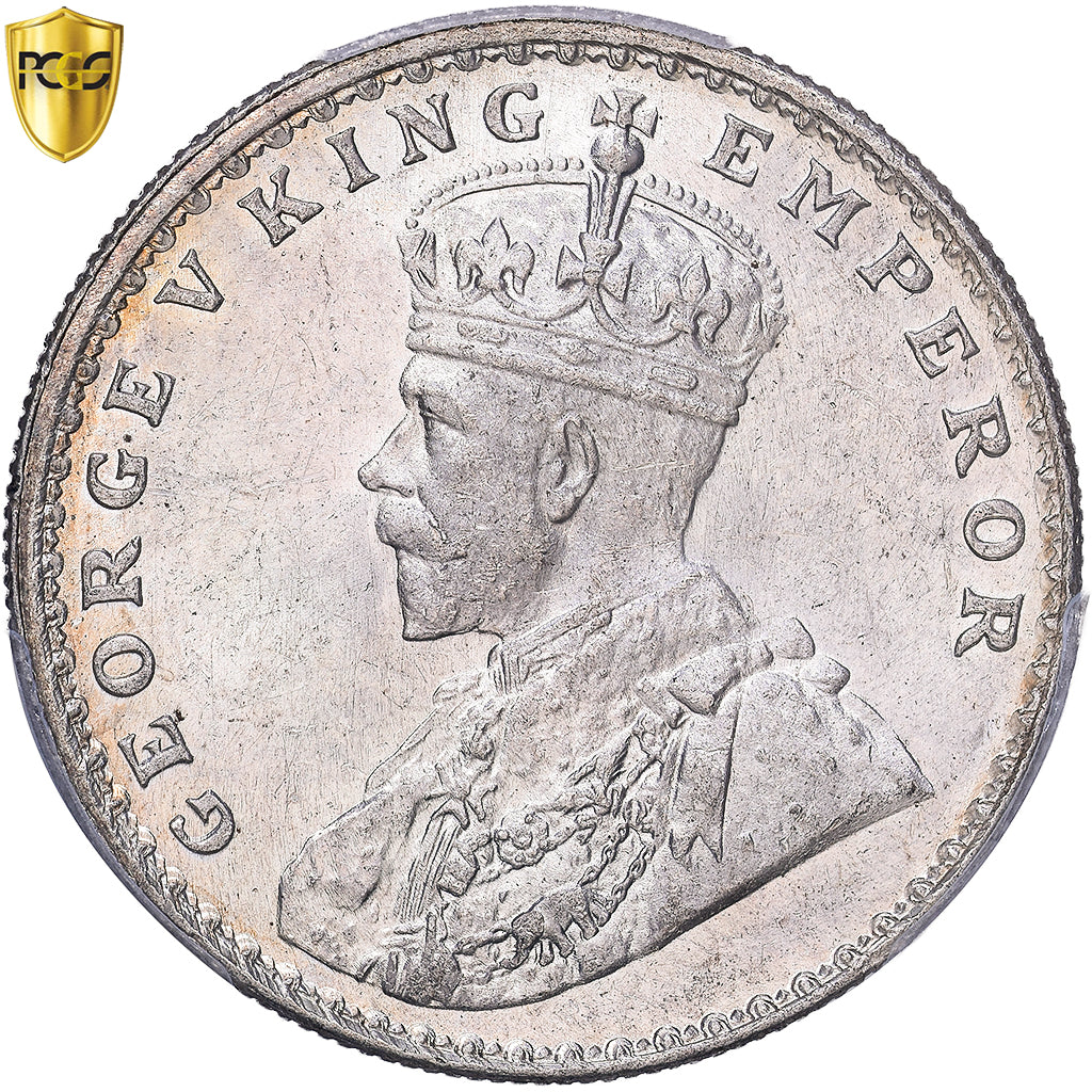 India-Britannica, George V, 1 Rupee, 1920, Calcutta, Argento, PCGS, MS62, KM:524