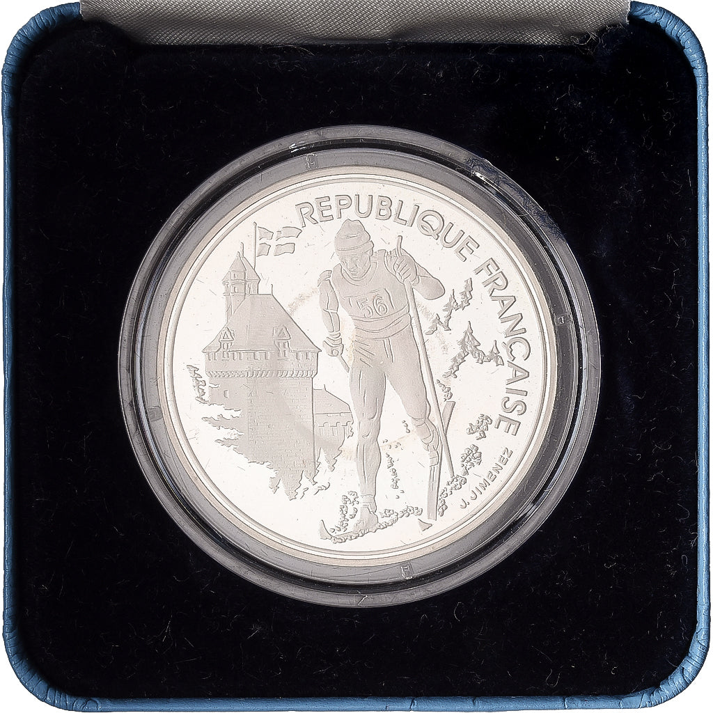 France, 100 Francs, 1992 Olympics, Albertville, Cross-country Skiing, 1991, MDP