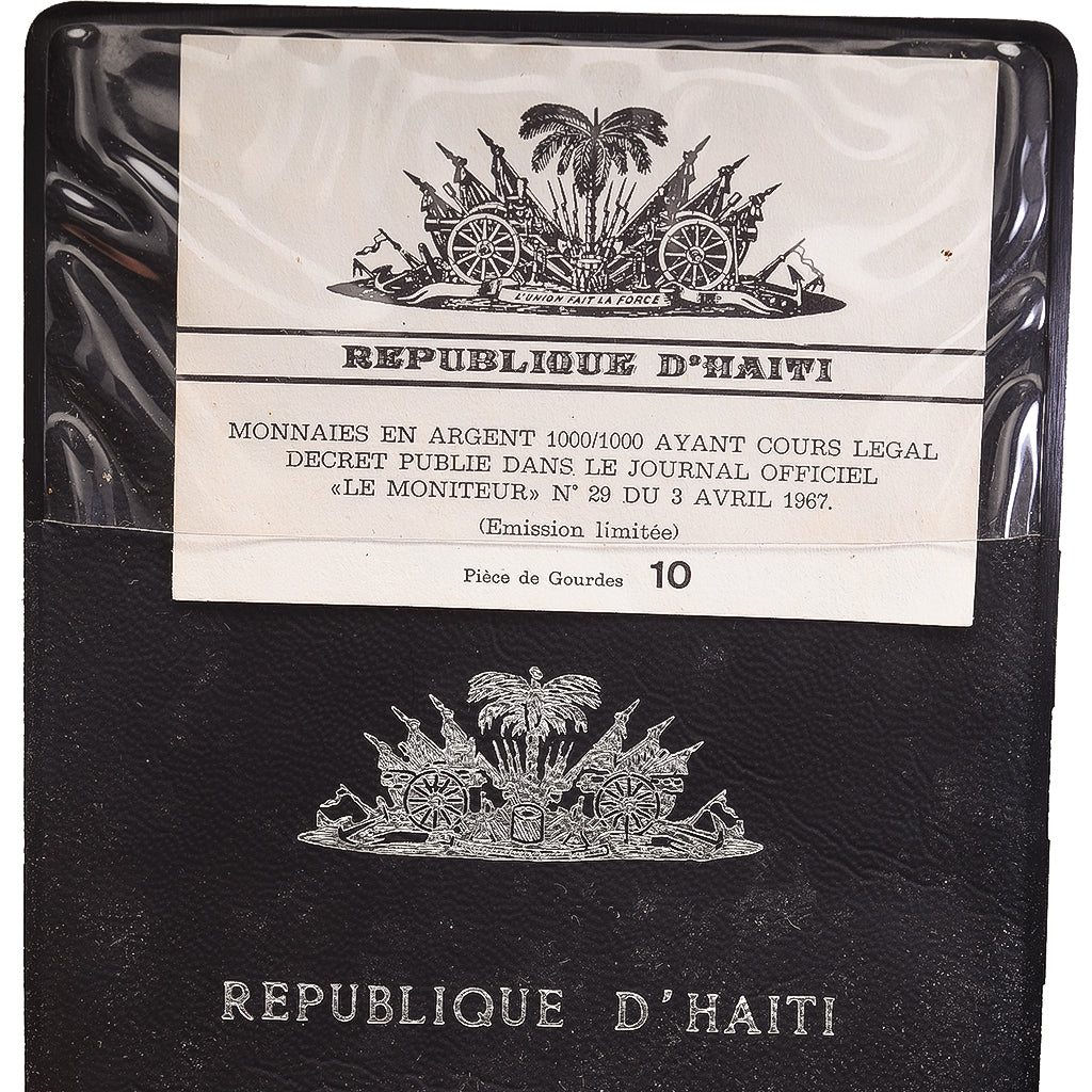 Haiti, 10 Gourdes, Toussaint Louverture, 1967, Caracas, FS, Argento, SPL